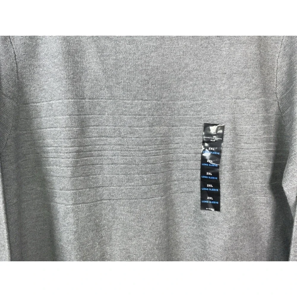 NWT Men's Shaquille O'Neal Big‎ & Tall Crew Neck Sweater Grey Heather 2XL